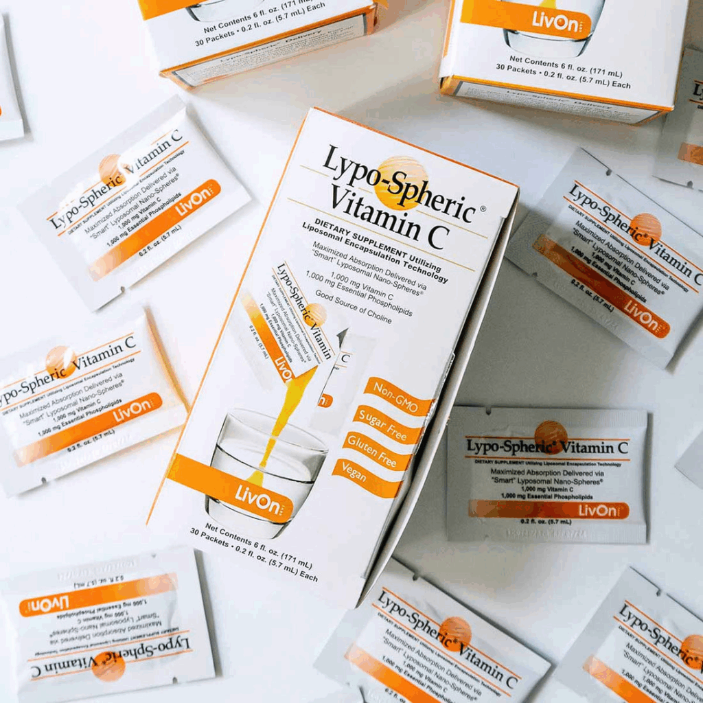 boxes of Liposomal Vitamin C 脂質體維生素C, top view